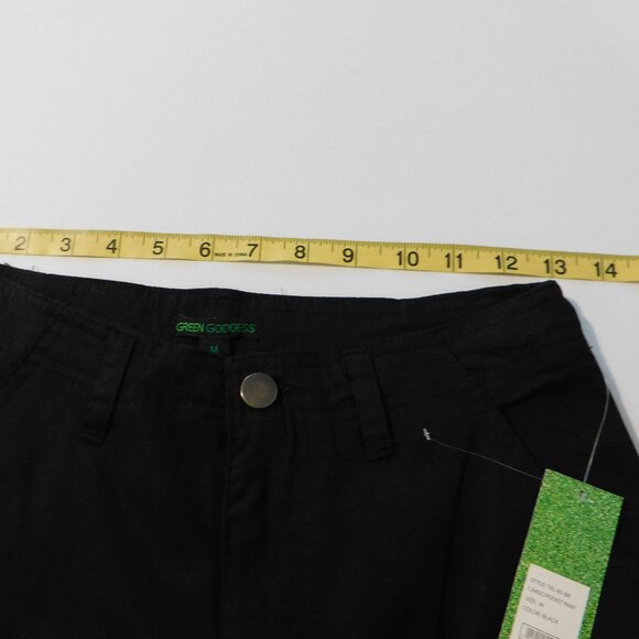 Green Goddess Black Cargo Pants Womens Size Medium Cotton NEW - Picture 7 of 9